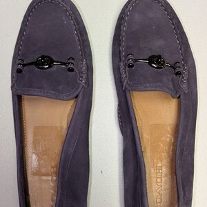 Coach Women’s Purple Suede Loafer